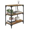 Book Cabinet Smoked Oak 60x33x70.5 cm - Industrial Style Storage