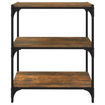 Book Cabinet Smoked Oak 60x33x70.5 cm - Industrial Style Storage