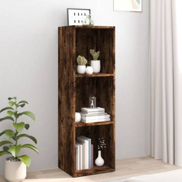 Smoked Oak Book & TV Cabinet - 36x30x114 cm | Hipo Market