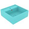 Luxury Basin Overflow Square Matt Light Green 41x41 cm Ceramic Colour matte light green 