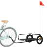 Durable Black Bike Trailer - Iron, 30 kg Capacity | Hipo Market