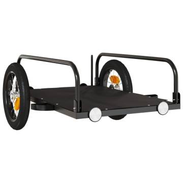 Durable Black Bike Trailer - Iron, 30 kg Capacity | Hipo Market