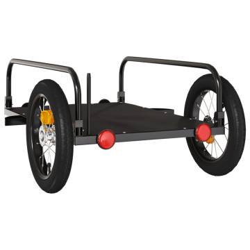 Durable Black Bike Trailer - Iron, 30 kg Capacity | Hipo Market