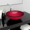 Basin Tempered Glass 42x14 cm Red Colour red Size 42 x 14 cm 