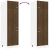 Brown Oak Refrigerator Cabinet - 60x57x207 cm | HipoMarket UK