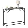 Stylish Black Glass Console Table - 98x35x81 cm Steel