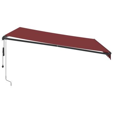 Automatic Retractable Awning Burgundy 400x300 cm | Hipo Market