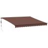 Automatic Retractable Awning with LEDs - Brown 400x300 cm