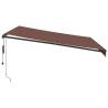 Automatic Retractable Awning with LEDs - Brown 400x300 cm