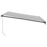 Manual Retractable Awning Anthracite & White 400x350 cm