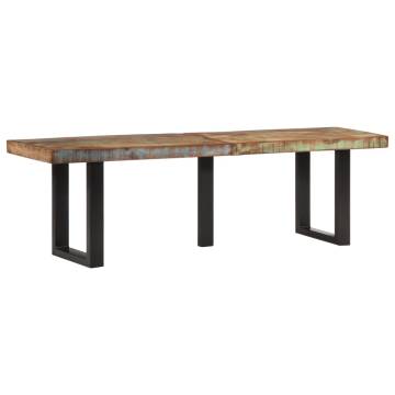 Bench 160 cm Solid Wood Reclaimed & Steel - Industrial Style