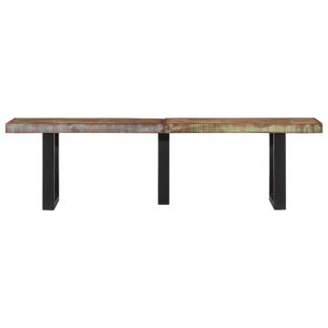 Bench 160 cm Solid Wood Reclaimed & Steel - Industrial Style