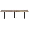 Bench 160 cm Solid Wood Reclaimed & Steel - Industrial Style