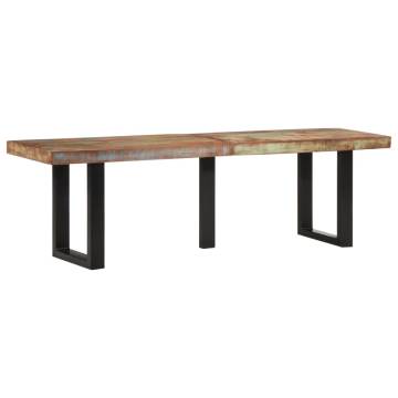 Bench 160 cm Solid Wood Reclaimed & Steel - Industrial Style