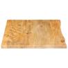 Live Edge Solid Wood Table Top 90x60 cm - Mango Wood