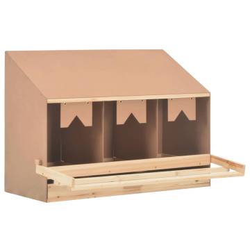 Chicken Laying Nest with 3 Compartments - Solid Pine Wood