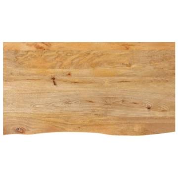 Live Edge Solid Wood Mango Table Top - 100x60x3.8 cm