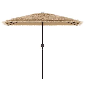 Garden Parasol with Steel Pole Brown - 300x200x250 cm