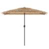 Garden Parasol with Steel Pole Brown - 300x200x250 cm