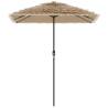 Garden Parasol with Steel Pole Brown - 300x200x250 cm