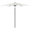 Garden Parasol with Steel Pole - White 223x223x213 cm