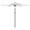 Garden Parasol with Steel Pole - White 223x223x213 cm