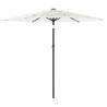 Garden Parasol with Steel Pole - White 223x223x213 cm