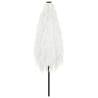 Garden Parasol with Steel Pole - White 223x223x213 cm