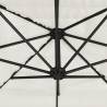 Garden Parasol with Steel Pole - White 223x223x213 cm