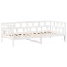 White Day Bed with Roof - Versatile Pine Wood 90x200 cm