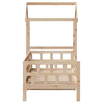 Versatile Day Bed with Roof - 90x190 cm Solid Pine Wood