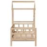 Versatile Day Bed with Roof - 90x190 cm Solid Pine Wood