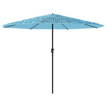 Garden Parasol with Steel Pole - Blue - 388x388 cm