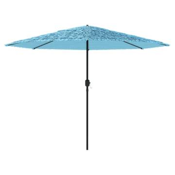 Garden Parasol with Steel Pole - Blue - 388x388 cm