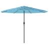 Garden Parasol with Steel Pole - Blue - 388x388 cm