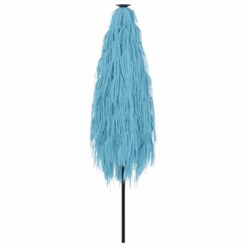 Garden Parasol with Steel Pole - Blue - 388x388 cm