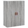 Stylish Highboard Grey Sonoma - 69.5x34x180 cm