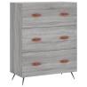 Stylish Highboard Grey Sonoma - 69.5x34x180 cm