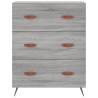 Stylish Highboard Grey Sonoma - 69.5x34x180 cm