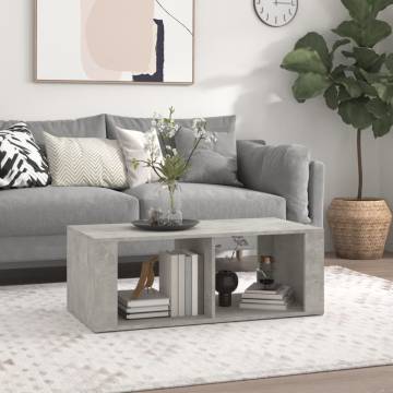 Concrete Grey Coffee Table 100x50 cm - Stylish & Functional