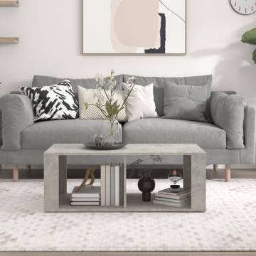 Concrete Grey Coffee Table 100x50 cm - Stylish & Functional