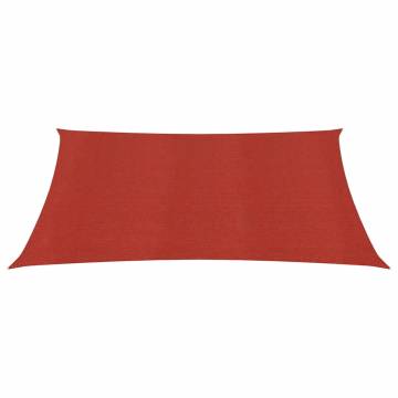 Red Sunshade Sail 160 gm² - 2x2 m HDPE for Outdoor Spaces