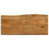 Table Top 90x40x2.5 cm Live Edge Solid Wood Mango Colour mango wood(oak finish) Size 90 x 40 cm Quantity in Package 1 Thickness 25 mm 