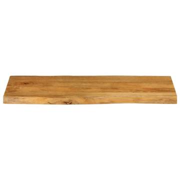 Live Edge Solid Wood Mango Table Top - 90x40 cm | HipoMarket UK