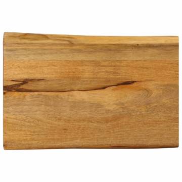 Live Edge Solid Wood Mango Table Top - 60x40x3.8 cm