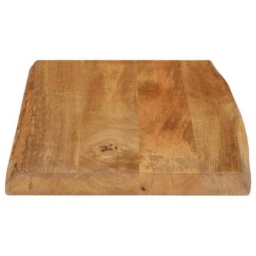 Live Edge Solid Wood Mango Table Top - 60x40x3.8 cm