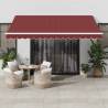 Manual Retractable Awning Burgundy 400x350 cm Colour burgundy and white Size 400 x 350 cm Quantity in Package 1 