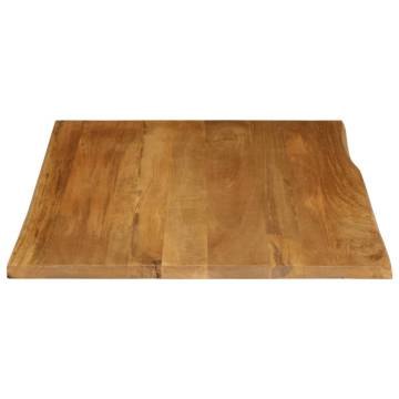 Live Edge Solid Wood Mango Table Top - 90x80 cm