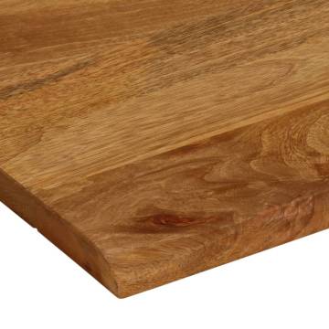 Live Edge Solid Wood Mango Table Top - 90x80 cm