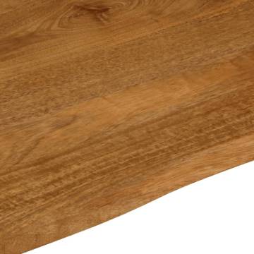 Live Edge Solid Wood Mango Table Top - 90x80 cm